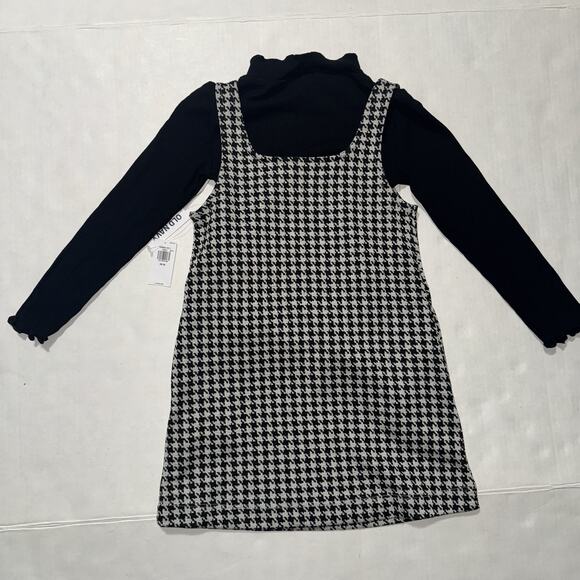 Old Navy Girls XS Dress Set Mock Neck Houndstooth Autumn School Casual Everyday - Picture 1 of 10